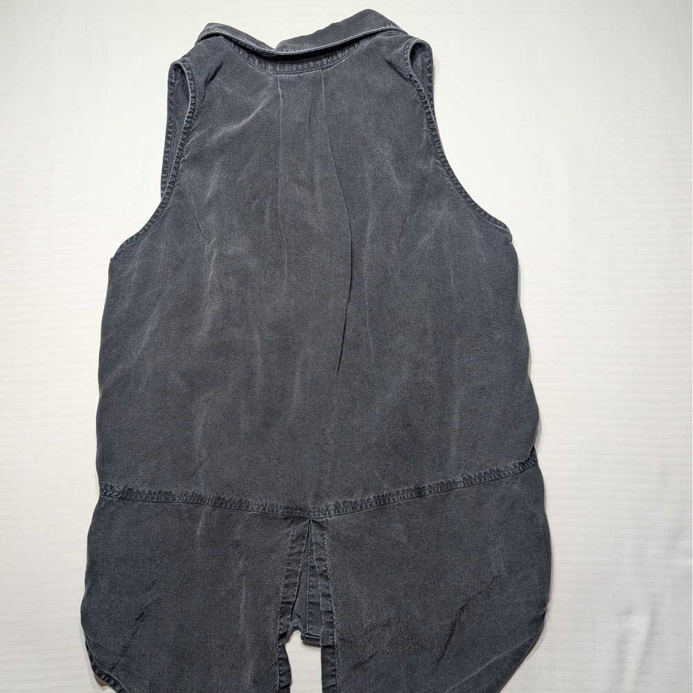 Cloth & Stone Anthropologie Women XS 100% Tencel Sleeveless Split Back Blouse - Picture 4 of 8